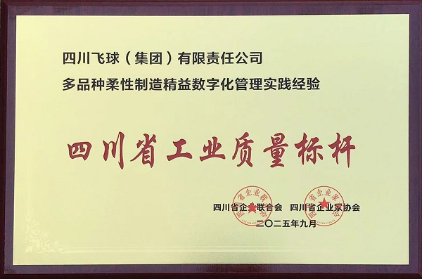 四川飛球榮獲“四川省工業(yè)質(zhì)量標(biāo)桿”，以卓越品質(zhì) 領(lǐng)航行業(yè)發(fā)展